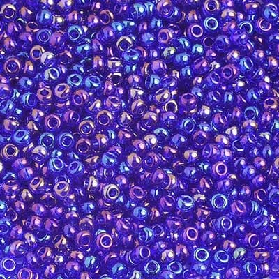 10/0 - SB01241 marine iris transparent · Preciosa rocaille||Preciosa Seedbead 10/0 - SB01241 Transparent Iris Navy Blue Strung