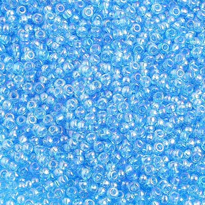 10/0 - SB01250 Aqua iris transparent · Preciosa rocaille||Preciosa Seedbead 10/0 - SB01250 Transparent Iris Aqua