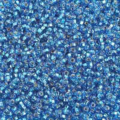 10/0 - SB01290 Bleu clair cœur argenté · Preciosa rocaille||Preciosa Seedbead 10/0 - SB01290 Silverlined Light Blue