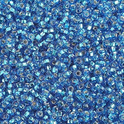 10/0 - SB01291 Bleu clair cœur argenté · Preciosa rocaille||Preciosa Seedbead 10/0 - SB01291 Silverlined Light Blue Strung