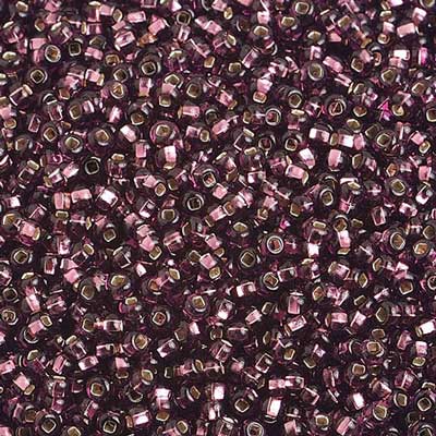 10/0 - SB01293 Violet coeur argenté · Preciosa rocaille||Preciosa Seedbead 10/0 - SB01293 Silverlined Purple Strung