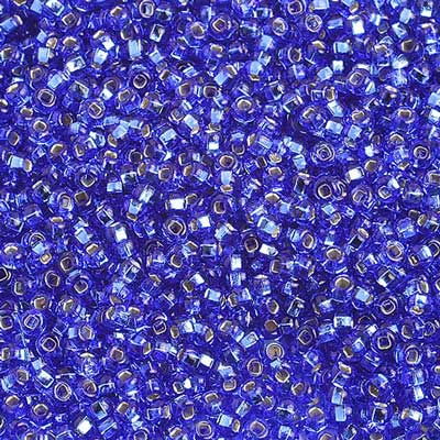 10/0 - SB01298 Bleu foncé coeur argenté · Preciosa rocaille||Preciosa Seedbead 10/0 - SB01298 Silverlined Dark Blue