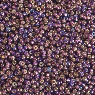 10/0 - SB01321S Violet AB coeur argenté · Preciosa rocaille||Preciosa Seedbead 10/0 - SB01321S Silverlined Purple AB Strung