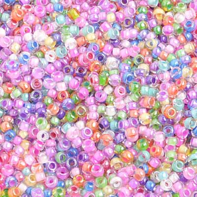 10/0 - SB01354 Coeur coloré cristal mixte · Preciosa rocaille||Preciosa Seedbead 10/0 - SB01354 Colorlined Crystal Mix