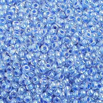 10/0 - SB01365S Coeur coloré bleu · Preciosa rocaille||Preciosa Seedbead 10/0 - SB01365S Colorlined Blue Strung