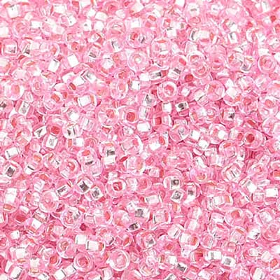 Preciosa Seedbead 10/0 - SB01396 Silverlined Dyed Pink