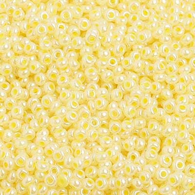 Preciosa Seedbead 10/0 - SB01427 Chalk Pearl Dyed Yellow