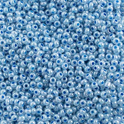 Preciosa Seedbead 10/0 - SB01433 Chalk Pearl Dyed Pale Blue