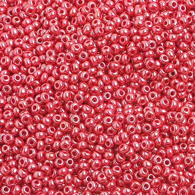 10/0 - SB01472 Rouge nacré chalk · Preciosa rocaille||Preciosa Seedbead 10/0 - SB01472 Chalk Pearl Red