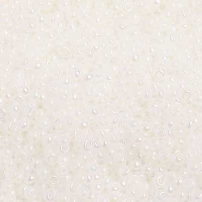 10/0 - SB01480 Blanc nacré AB chalk · Preciosa rocaille||Preciosa Seedbead 10/0 - SB01480 Chalk Pearl White AB