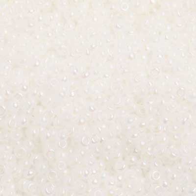 Preciosa Seedbead 10/0 - SB01481 Chalk Pearl White AB Strung