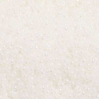 10/0 - SB01481 Blanc nacré AB chalk · Preciosa rocaille||Preciosa Seedbead 10/0 - SB01481 Chalk Pearl White AB Strung