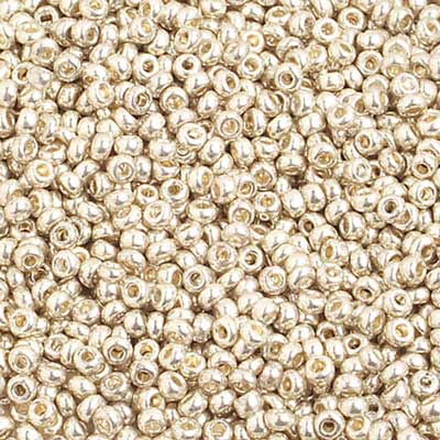 Preciosa Seedbead 10/0 - SB01500 Opaque Metallic Light Silver