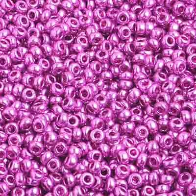 Preciosa Seedbead 10/0 - SB01508S Opaque Metallic Fuchsia Strung