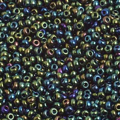 Preciosa Seedbead 10/0 - SB01552 Opaque Iris Green