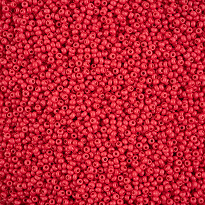 Preciosa Seedbead 10/0 - SB01564 Chalk Terra Intensive Red Matt