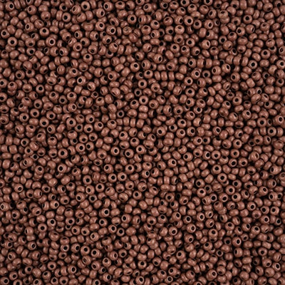 Preciosa Seedbead 10/0 - SB01569 Chalk Terra Intensive Dark Brown Matt