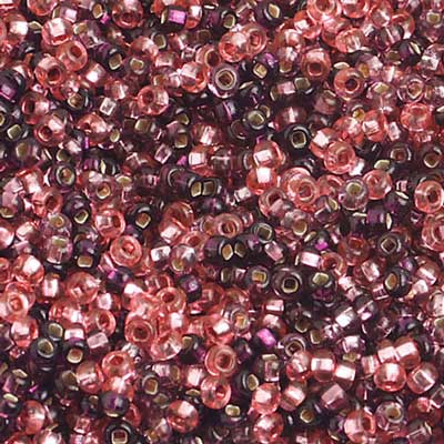 Preciosa Seedbead 10/0 - SB02002 Silverlined Mix Lilac (Pink/Amethyst)