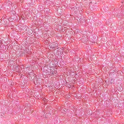 Preciosa Seedbead 10/0 - SB02014 Transparent Pink Mix Luster