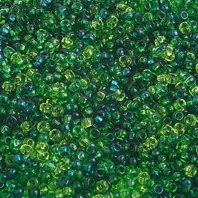 Preciosa Seedbead 10/0 - SB02025 Transparent Seagreen Mix