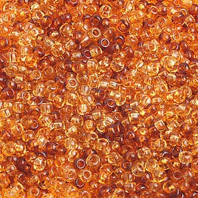 Preciosa Seedbead 10/0 - SB02028 Transparent Topaz Mix