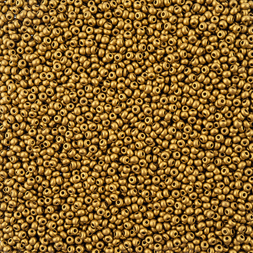 Preciosa Seedbead 10/0 - SB02212 Opaque Gold Matt