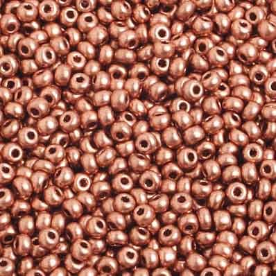 Preciosa Seedbead 10/0 - SB02216 Opaque Metallic Copper Matt