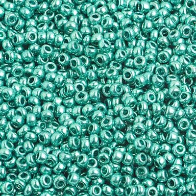 Preciosa Seedbead 10/0 - SB02294 Opaque Metallic Green