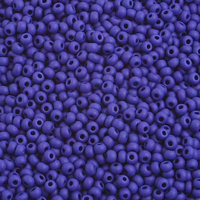 Preciosa Seedbead 10/0 - SB02298 Opaque Dark Royal Blue Matt