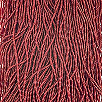 Preciosa Seedbead 10/0 - SB02304S Opaque Medium/Dark Red Matt Strung