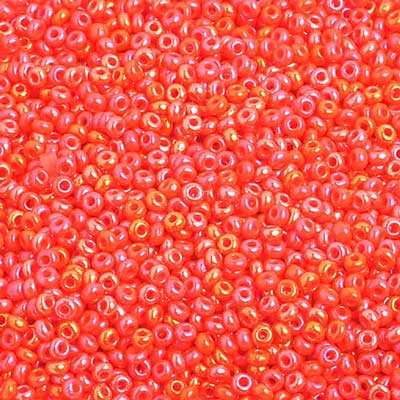 Preciosa Seedbead 10/0 - SB02316 Opaque Orange AB