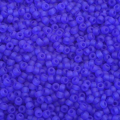 Preciosa Seedbead 10/0 - SB02324 Transparent Dark Blue Matt