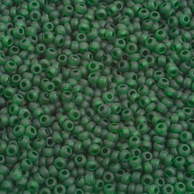 Preciosa Seedbead 10/0 - SB02325 Transparent Dark Green Matt