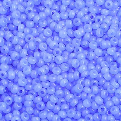 Preciosa Seedbead 10/0 - SB02360S Alabaster Oily Blue Strung