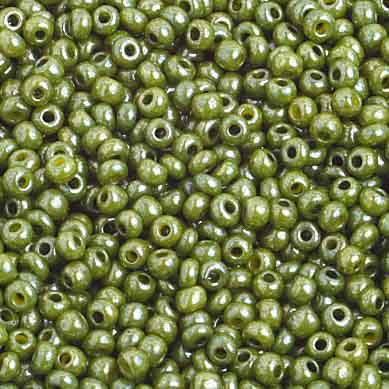 Preciosa Seedbead 10/0 - SB02381 Opaque Light Green Luster