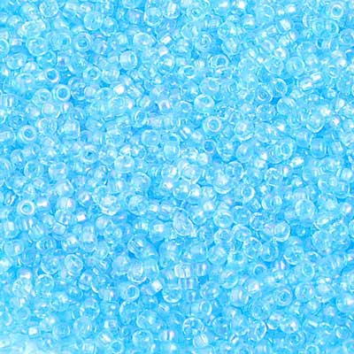 Preciosa Seedbead 10/0 - SB02403 Transparent Aqua Rainbow AB