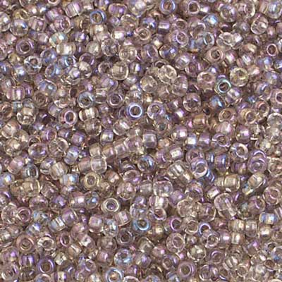 Preciosa Seedbead 10/0 - SB02409 Transparent Grey Rainbow AB