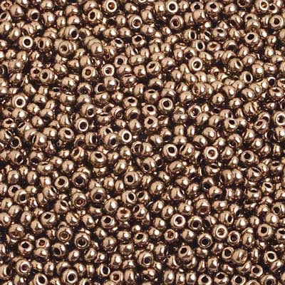 Preciosa Seedbead 10/0 - SB17582 Opaque Metallic Bronze