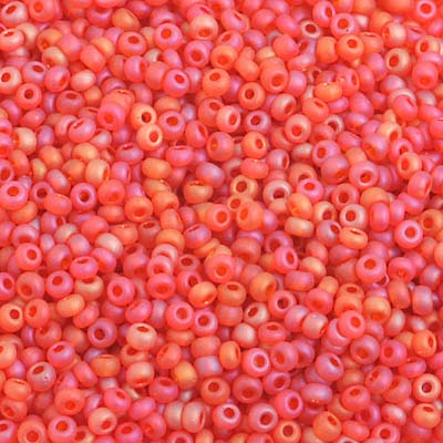 Preciosa Seedbead 10/0 - SB29357 Transparent Orange AB Matt