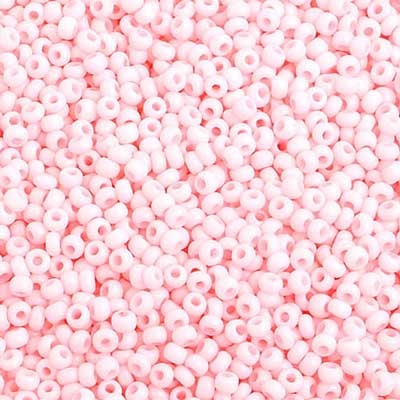 Preciosa Seedbead 10/0 - SB40002 Chalk Light Pink Solgel