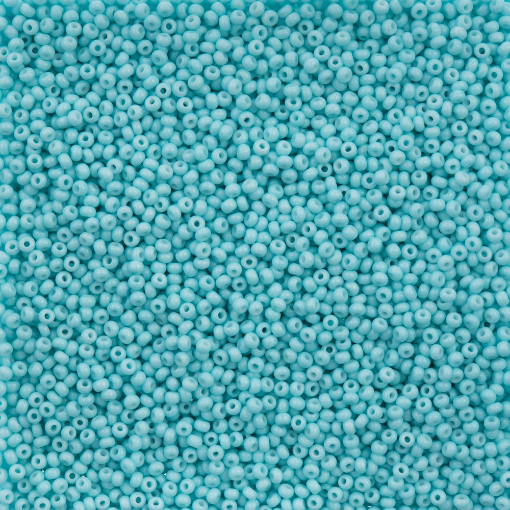 Preciosa Seedbead 10/0 - SB40004 Chalk Light Turquoise Solgel
