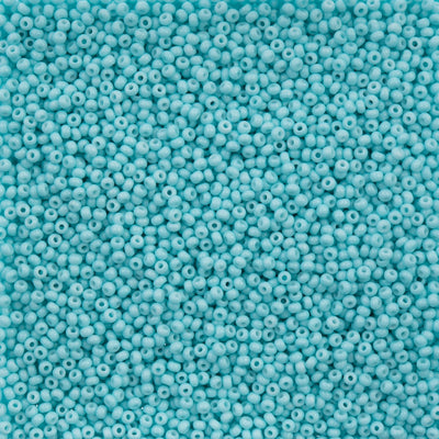 Preciosa Seedbead 10/0 - SB40004 Chalk Light Turquoise Solgel