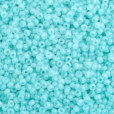 Preciosa Seedbead 10/0 - SB40006 Alabaster Alabaster Light Turquoise Solgel