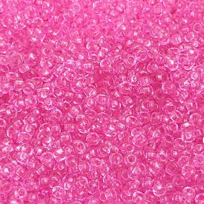 Preciosa Seedbead 10/0 - SB40009 Chalk Crystal Fuchsia Solgel Strung