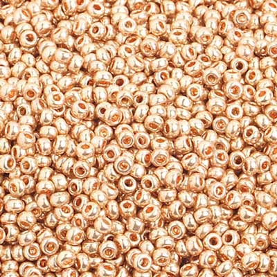 Preciosa Seedbead 10/0 - SB40014 Chalk Metallic Gold Solgel