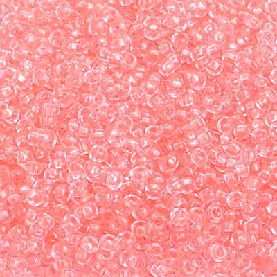 Preciosa Seedbead 10/0 - SB40017 Chalk Crystal Pink Solgel Strung