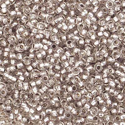 Preciosa Seedbead 10/0 - SB40024 Silverlined Light Grey Solgel