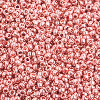 Preciosa Seedbead 10/0 - SB40028 Chalk Metallic Pink Solgel