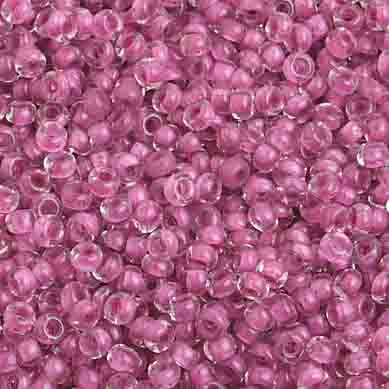 Preciosa Seedbead 10/0 - SB42026 Colorlined Dark Fuchsia Terra Color