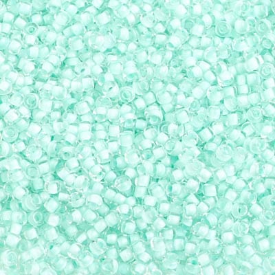 Preciosa Seedbead 10/0 - SB42034 Colorlined Light Mint Terra Color